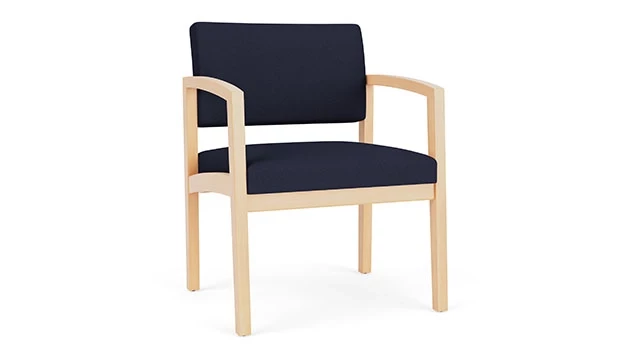 Open House Navy Fabric - Natural Wood Frame