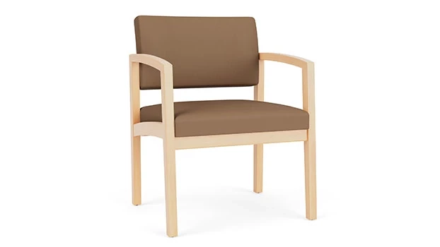 Whisper Vinyl Cappuccino - Natural Wood Frame