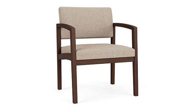 Linette Vinyl Stone - Riftwood Walnut Frame