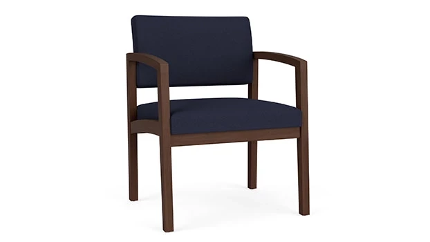 Open House Navy Fabric - Riftwood Walnut Frame