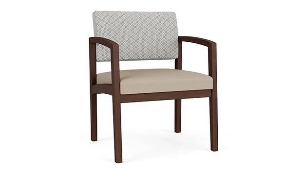 Frost Fabric Back - Concrete Vinyl Seat - Riftwood Walnut Frame