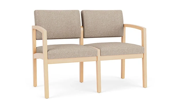 Linette Vinyl Stone - Natural Wood Frame