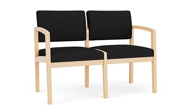 Open House Black Fabric - Natural Wood Frame