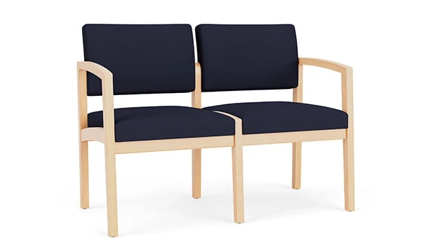 Open House Navy Fabric - Natural Wood Frame