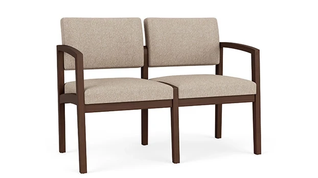 Linette Vinyl Stone - Riftwood Walnut Frame