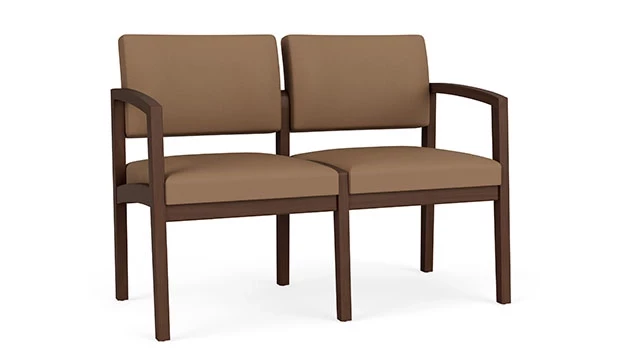 Whisper Vinyl Cappuccino - Riftwood Walnut Frame