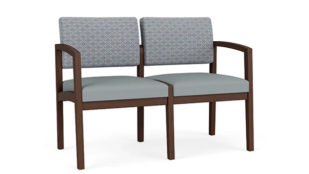 Fog Fabric Back - Lucid Poly Seat - Riftwood Walnut Frame