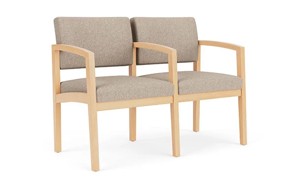 Linette Vinyl Stone - Natural Wood Frame