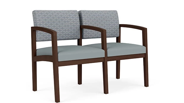 Fog Fabric Back - Lucid Poly Seat - Riftwood Walnut Frame