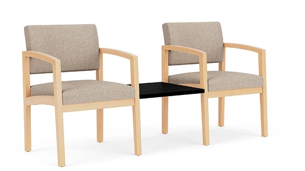 Linette Vinyl Stone - Natural Wood Frame