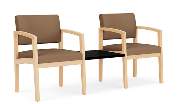 Whisper Vinyl Cappuccino - Natural Wood Frame