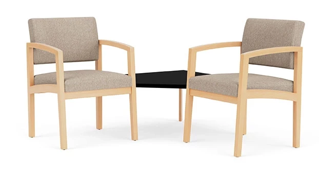 Linette Vinyl Stone - Natural Wood Frame