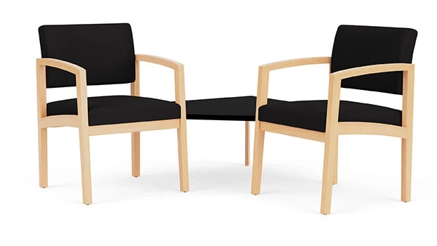 Open House Black Fabric - Natural Wood Frame