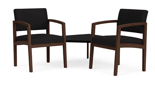 Open House Black Fabric - Riftwood Walnut Frame