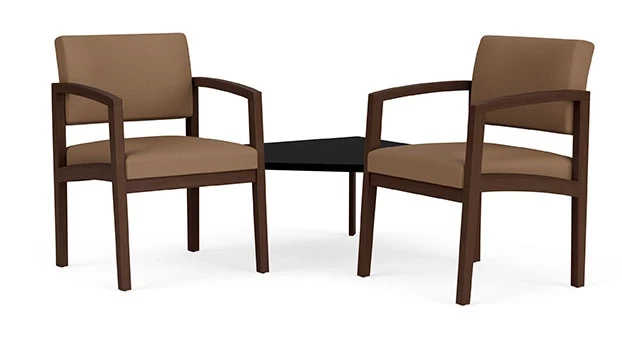 Whisper Vinyl Cappuccino - Riftwood Walnut Frame