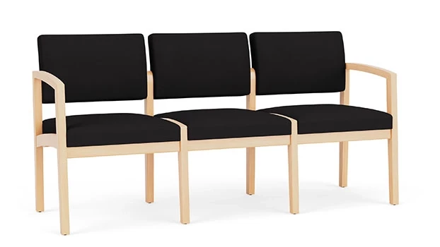 Open House Black Fabric - Natural Wood Frame