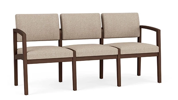 Linette Vinyl Stone - Riftwood Walnut Frame