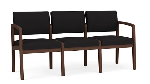 Open House Black Fabric - Riftwood Walnut Frame