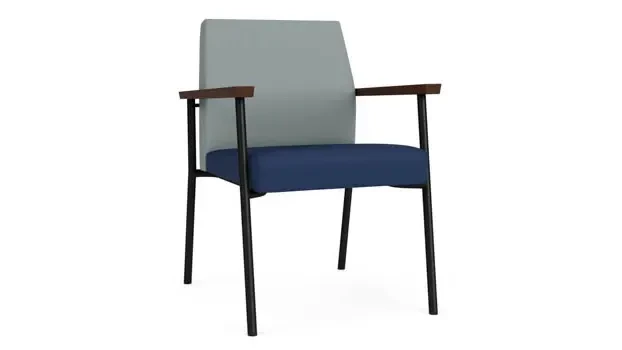 Lucid Dillon Polyurethane  / Ocean Dillon Polyurethane / Black Steel Finish / Riftwood Walnut ArmCap