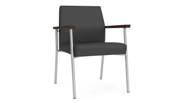 Graphite Dillon Polyurethane / Silver Finish / Riftwood Walnut Armrests