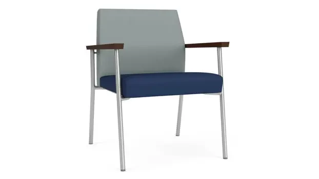 Lucid Dillon Polyurethane / Ocean Dillon Polyurethane / Silver Finish / Riftwood Walnut Arm Cap