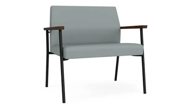 Lucid Dillon Polyurethane / Black Steel Finish / Riftwood Walnut Armrests