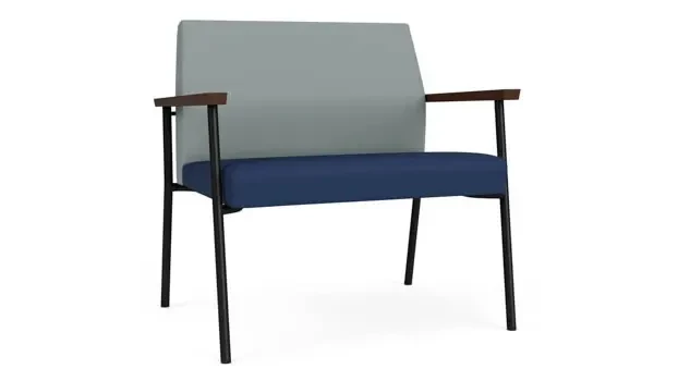  Lucid Dillon Polyurethane / Ocean Dillon Polyurethane / Black Steel Finish / Riftwood Walnut Arm Ca