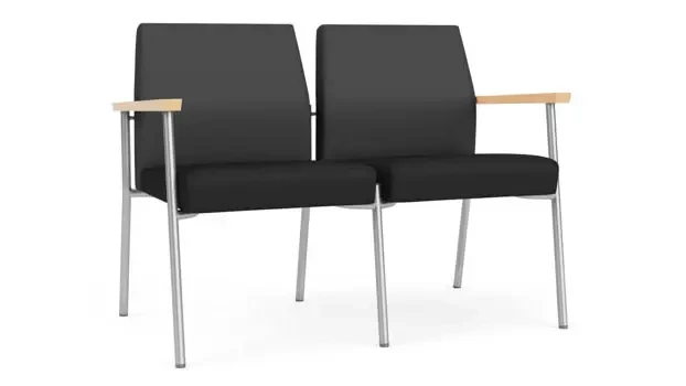 Graphite Dillon Polyurethane  / Black Dillon Polyurethane / Silver Finish / Natural Arm Cap