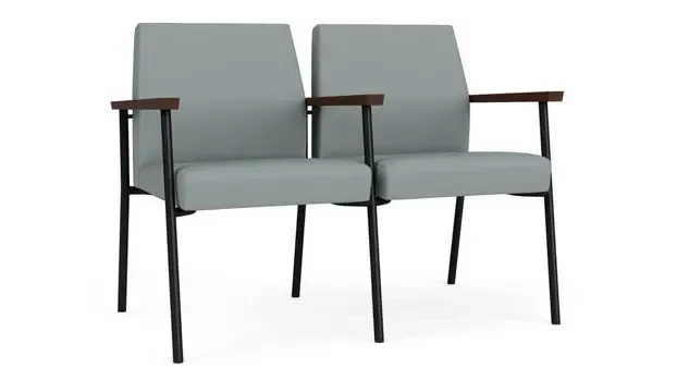 Lucid Dillon Polyurethane / Black Steel Finish / Riftwood Walnut Armrests