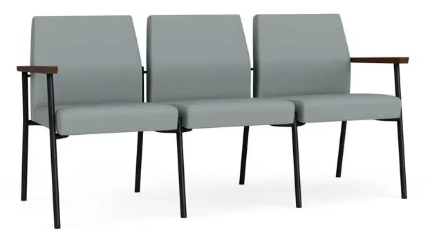 Lucid Dillon Polyurethane / Black Steel Finish / Riftwood Walnut Armrests