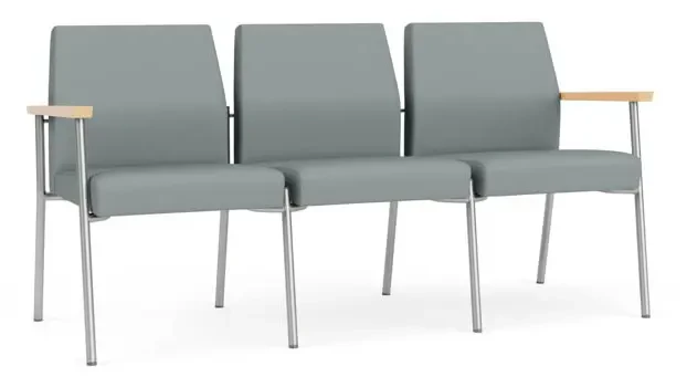 Lucid Dillon Polyurethane / Silver Finish / Natural Maple Armrests