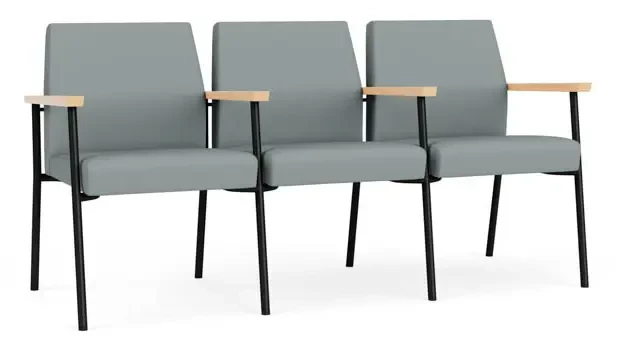 Lucid Dillon Polyurethane / Black Steel Finish /Natural Maple Armrests