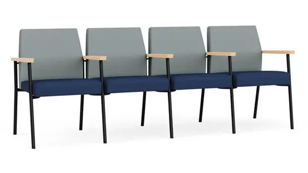 Lucid Dillon Polyurethane / Ocean Dillon Polyurethane / Black Steel Finish / Natural Arm Cap