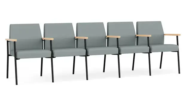 Lucid Dillon Polyurethane / Black Steel Finish / Natural Maple Armrests