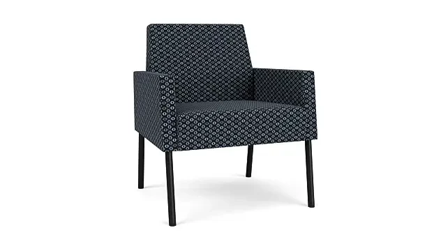 Night Sky Rise Fabric/Black Steel Finish Legs