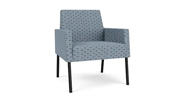 Rain Song Rise Fabric/Black Steel Finish Legs