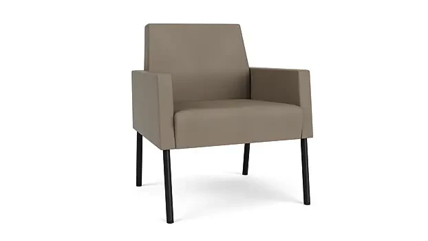 Farro Modena Polyurethane/Black Steel Finish Legs