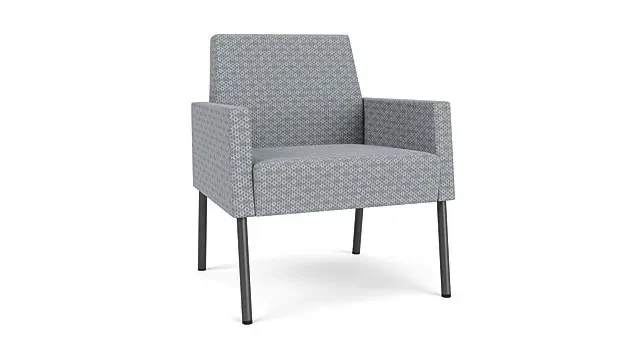 Fog Rise Fabric/Charcoal Finish Legs