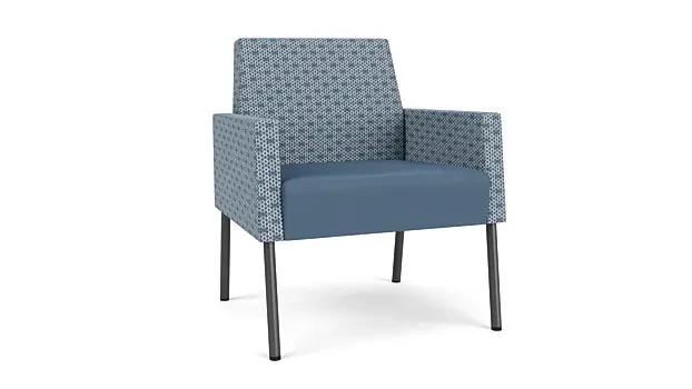 Rain Song Rise Fabric/ Titan Modena Polyurethane/Charcoal Finish Legs