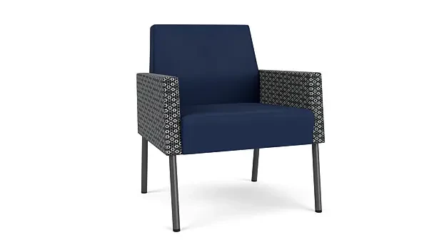 Ink Modena Polyurethane/ Echo Rise Fabric/Charcoal Finish Legs