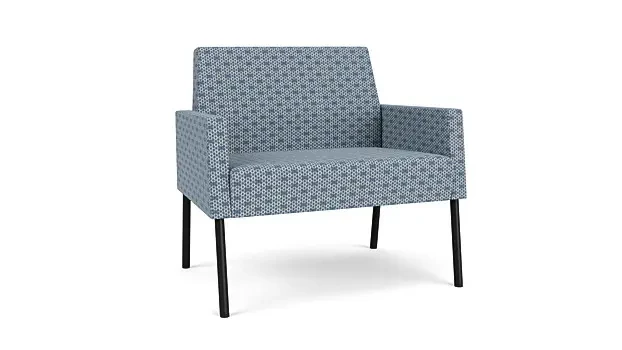 Rain Song Rise Fabric/Black Steel Finish Legs