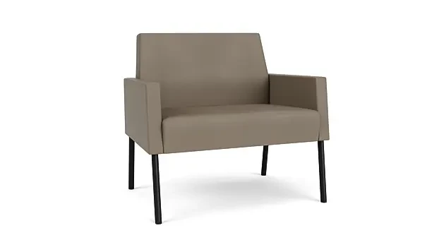 Farro Modena Polyurethane/Black Steel Finish Legs