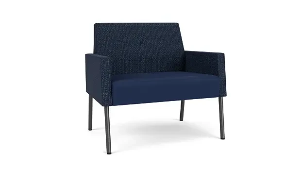 Blueberry Reframe Fabric/ Ink Modena Polyurethane/Charcoal Finish Legs