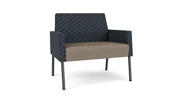 Night Sky Rise Fabric/ Farro Modena Polyurethane/Charcoal Finish Legs