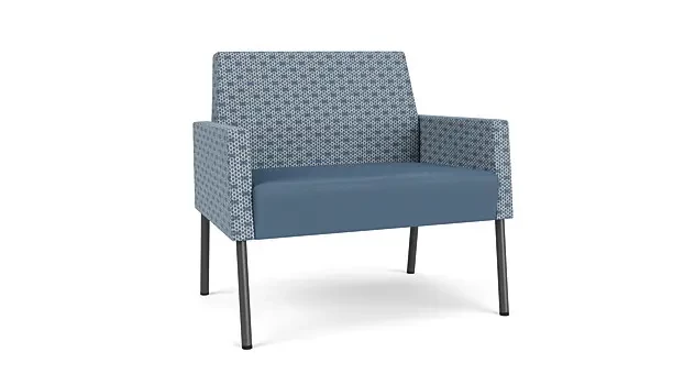 Rain Song Rise Fabric/ Titan Modena Polyurethane/Charcoal Finish Legs