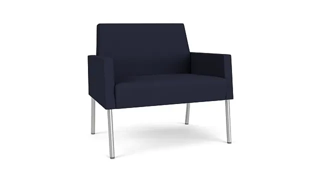 Navy Open House Fabric/Silver Finish Legs