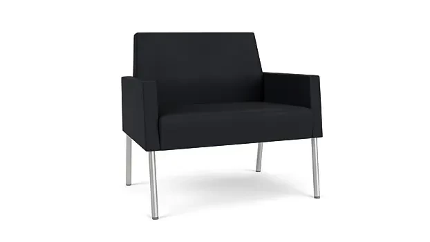 Black Modena Polyurethane/Silver Finish Legs