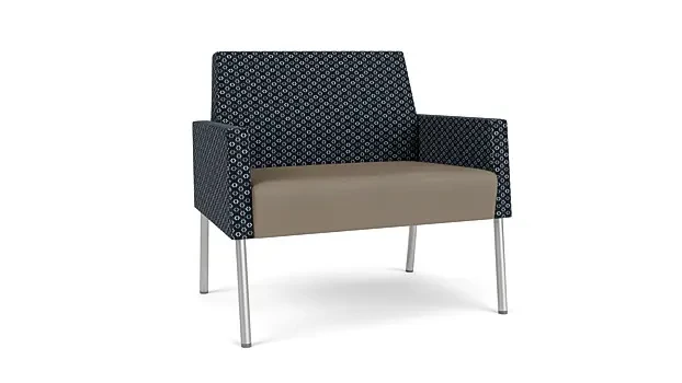 Night Sky Rise Fabric/ Farro Modena Polyurethane/Silver Finish Legs