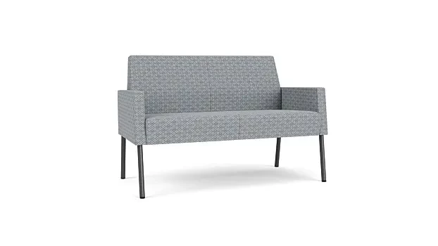 Fog Rise Fabric/Charcoal Finish Legs