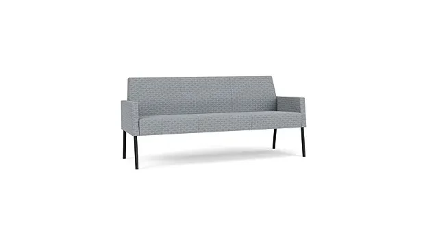 Fog Rise Fabric/Black Steel Finish Legs